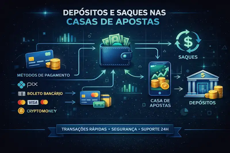 Depósitos e saques nas casas de apostas: Pix, métodos e prazos